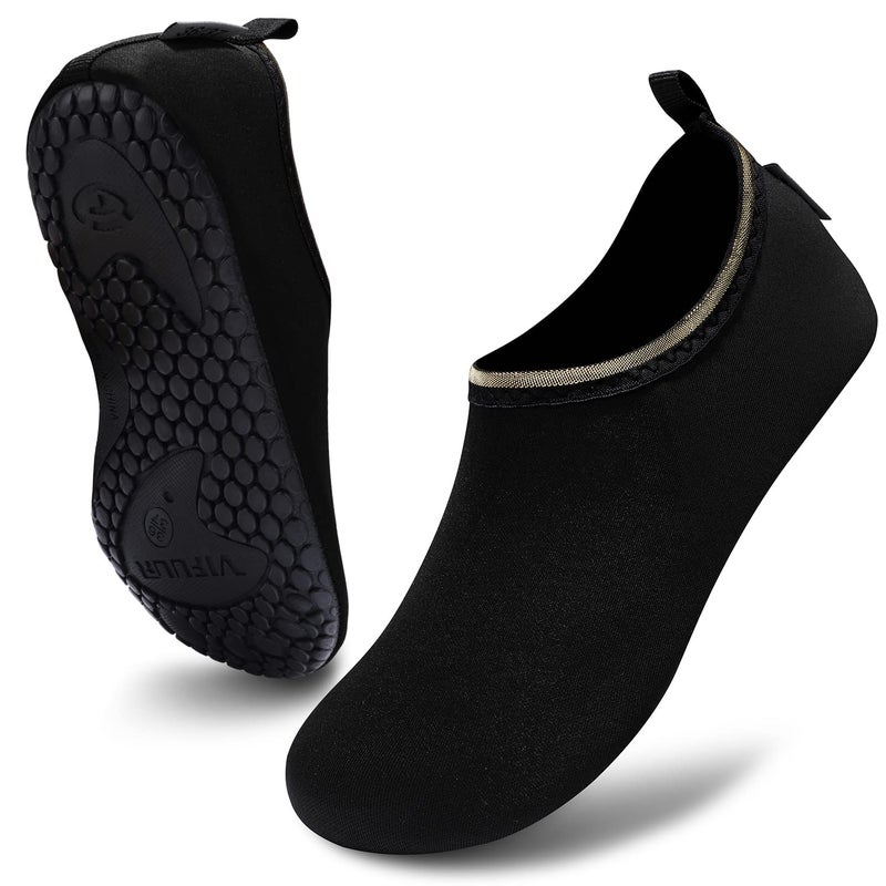 VIFUUR أحذية رياضية مائية للجنسين VIFUUR سوداء صلبة - 7.5-8.5 W US / 6-7 M US (38-39) - Image 3